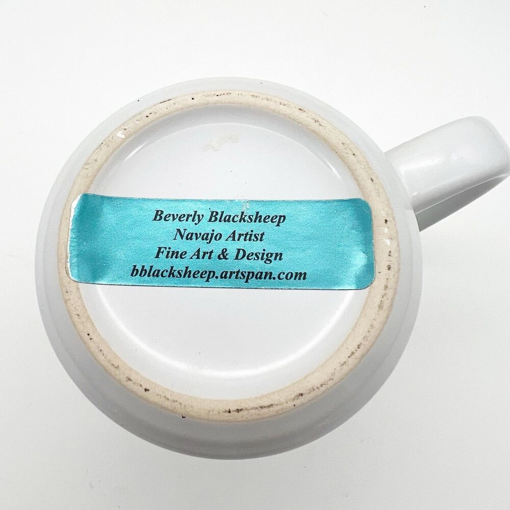 Navajo Artist Beverly Blacksheep Originals Vibrant Horse Ceramic Mug 12 Oz NEW - Picture 8 of 8